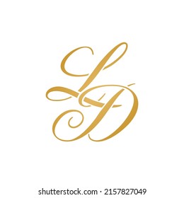 LD initial logo design vector stock