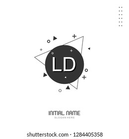 LD Initial logo template vector