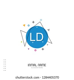 LD Initial logo template vector