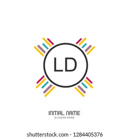 LD Initial logo template vector