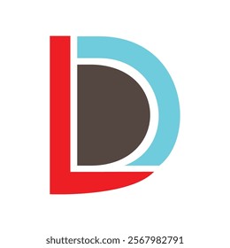 LD letter icon design vector illustration