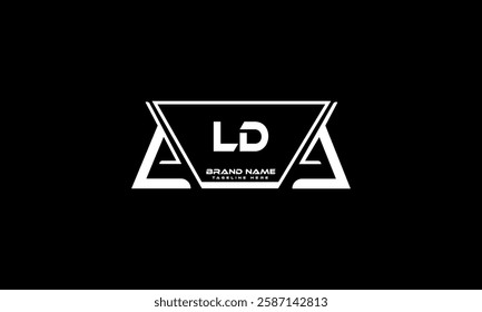 LD letter logo design on black background. LD creative initials letter logo concept. LD unique design
