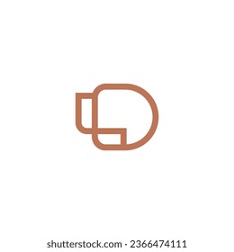LD letter modern elegant logo design vector