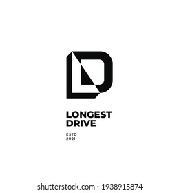 LD letter simple minimal logo design template. Vector illustration