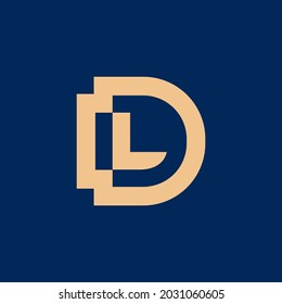 LD lettermark logo. alphabet logo that combines 2 letters into new mark or symbol that is unique and original. consists of letters L and D.  svg