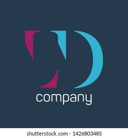 LD logo template. Letters L and D. Monogram logo. Company logo.