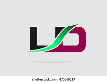 LD Logo. Vector Graphic Branding Letter Element
