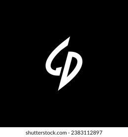LD monogram esport logo design with cool shape concept in vector