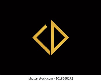 LD square shape Gold color logo