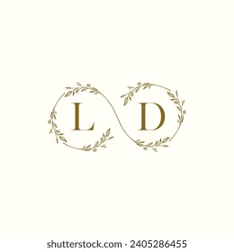 LD wedding infinity in elegant monogram with high quality professional design that will print well