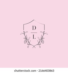 LD wedding logo letters in high quality professional design that will print well across any print media
