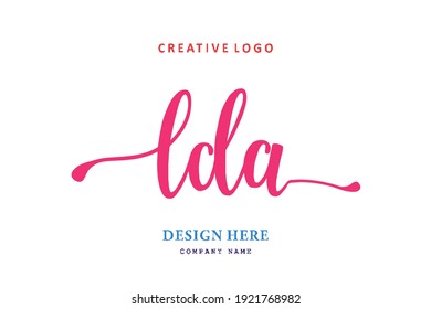 LDA lettering logo is simple, easy to understand and authoritative