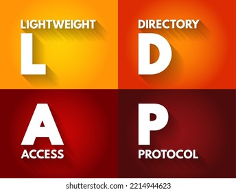 LDAP - Lightweight Directory Access Protocol Is An Open, Vendor-neutral, Industry Standard Application Protocol, Acronym Technology Concept Background