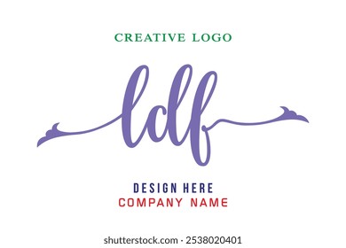 O logotipo com letras LDF é simples, fácil de entender e confiável