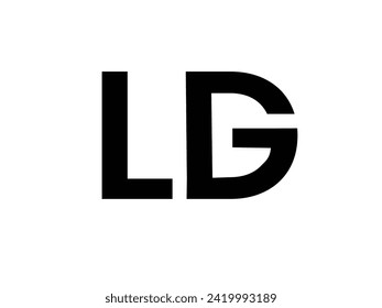 Logo-Design für LDG-Buchstaben Creative Modern L D G Letters Symbol, Vektorgrafik und weißer Hintergrund.