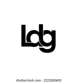 ldg typography letter monogram logo design