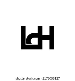 ldh typography letter monogram logo design