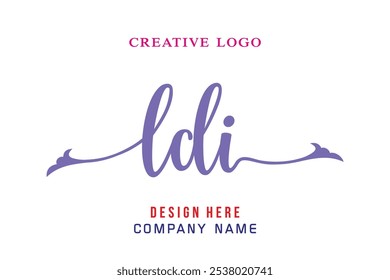 Logotipo de letras LDI es simple, fácil de entender y autorizado