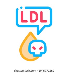 ldl atherosclerosis color icon vector. ldl atherosclerosis sign. isolated symbol illustration