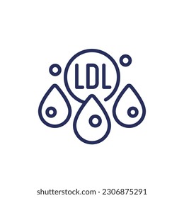LDL Cholesterol icon, line vector