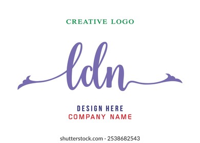 Logotipo de letras LDN es simple, fácil de entender y autorizado
