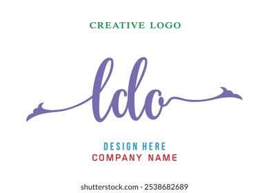 Logotipo de letras LDO es simple, fácil de entender y autorizado
