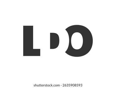 LDO logo design. Initial letter L D O bold font style for tech startups, consulting, corporate branding. Creative company name, headlines typography identity, trendy logotype. Vector illustration.