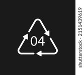 LDPE 04 recycling code symbol. Plastic recycling vector low density polyethylene sign.