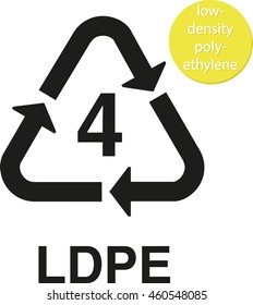 LDPE low-density polyethylene recycling code