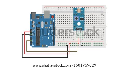 ldr module arduino interfacing top view illustration 