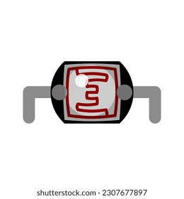 LDR Sensor (Photoresistor) Vector Illustration - A detailed and visually appealing vector graphic representing an LDR sensor (photoresistor)