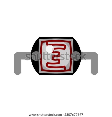 LDR Sensor (Photoresistor) Vector Illustration - A detailed and visually appealing vector graphic representing an LDR sensor (photoresistor)