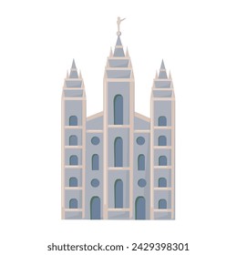 Lds Tempel Icon Clipart Avatar Logo isolierte Vektor-Illustration