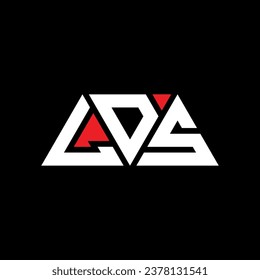 LDS triangle letter logo design with triangle shape. LDS triangle logo design monogram. LDS triangle vector logo template with red color. LDS triangular logo Simple, Elegant, and Luxurious design.