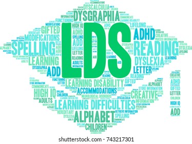LDs word cloud on a white background. 