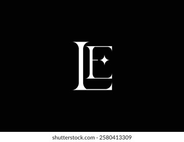 LE Abstract Letters Logo Monogram