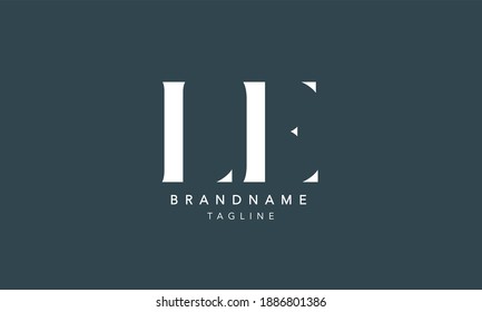 LE Alphabet initial Letter Monogram Icon Logo vector illustration