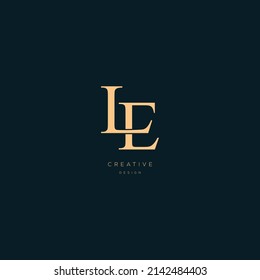 LE alphabet letter abstract logo icon.