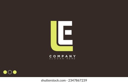 LE Alphabet letters Initials Monogram logo EL, L and E