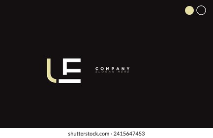  LE Alphabet letters Initial Monogram Logo EL, L und E