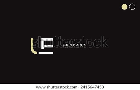  LE Alphabet letters Initials Monogram logo EL, L and E Stock fotó © 