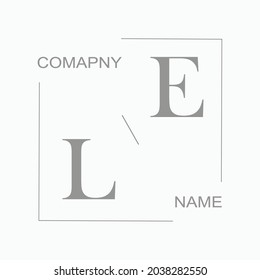 LE Beauty vector initial logo wedding signature illustration