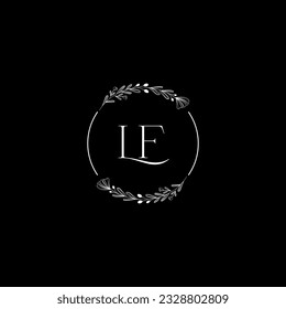 LE circle style classical logo design with elegance