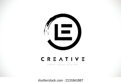 Logo mit Circle Brush Design und weißem Hintergrund.