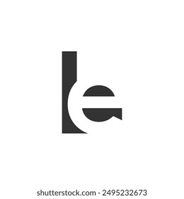 LE creative geometric initial based modern and minimal logo. Letter l e trendy fonts. Universal professional elegant techno vector design.