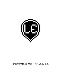 LE creative letter logo design concept for sale in high quality professional design that will print well across any print media