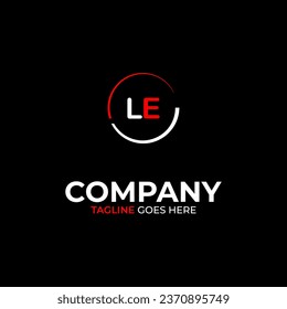 LE creative modern letters logo design template