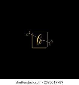 LE creative modern letters logo design template