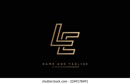 LE, EL, Abstract initial monogram letter alphabet logo design