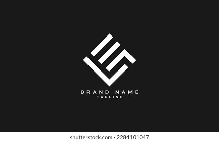 LE, EL, Abstract initial monogram letter alphabet logo design
